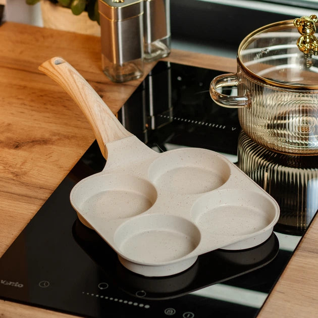 EggMate™ Multi-Section Non-Stick Pan: Ideal for Eggs, Bacon, and Burgers