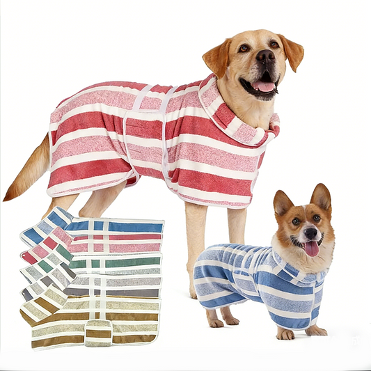 AquaDry · Ultra-Absorbent Pet Bathrobe & Quick-Dry Towel