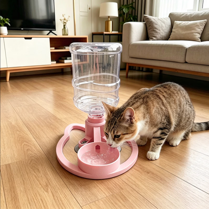 Anti-Tip Automatic Pet Water Dispenser for Cats & Dogs
