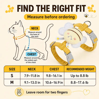 BuzzPaw™ Adjustable Pet Harness Set for Cats, Rabbits & Small Dogs