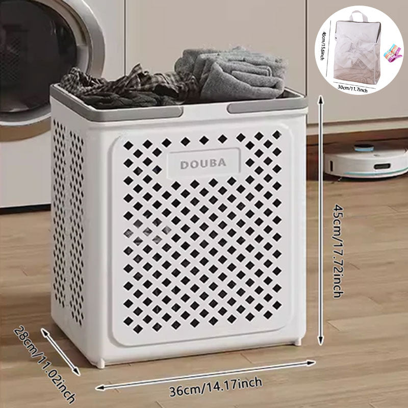 Large Capacity Collapsible Laundry Basket: Breathable Design & Built-In Wheels