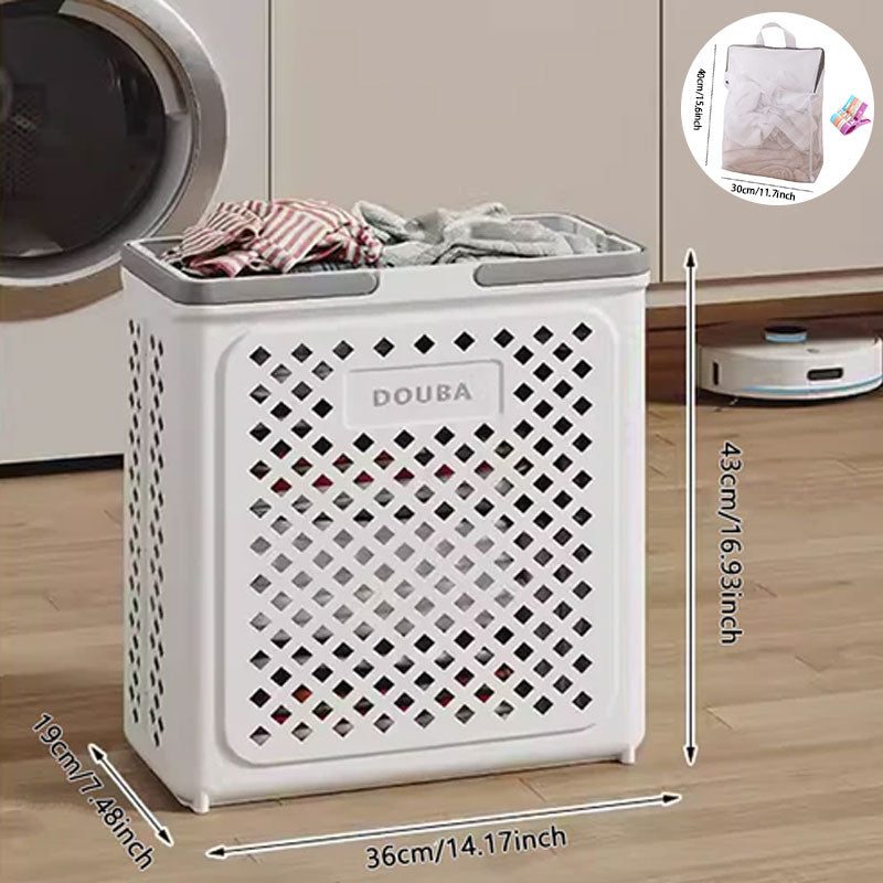 Large Capacity Collapsible Laundry Basket: Breathable Design & Built-In Wheels