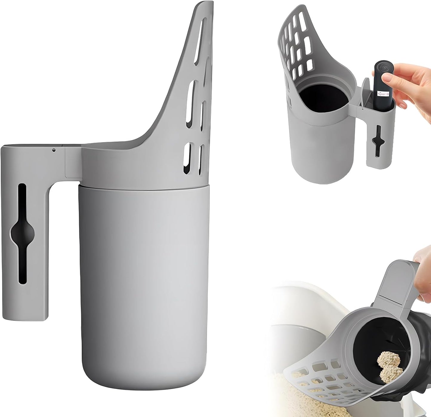 ScoopMate™ All-in-One Cat Litter Scoop with Detachable Waste Bin