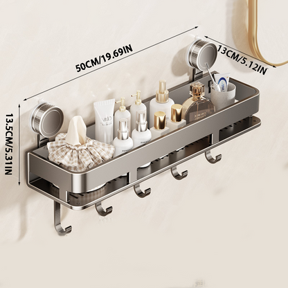 Suction Cup Bathroom Storage – Premium Material & Strong Load Capacity