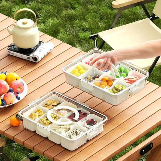 8-Compartment Food Storage Container: Airtight & Organized Fresh-Keeping Design