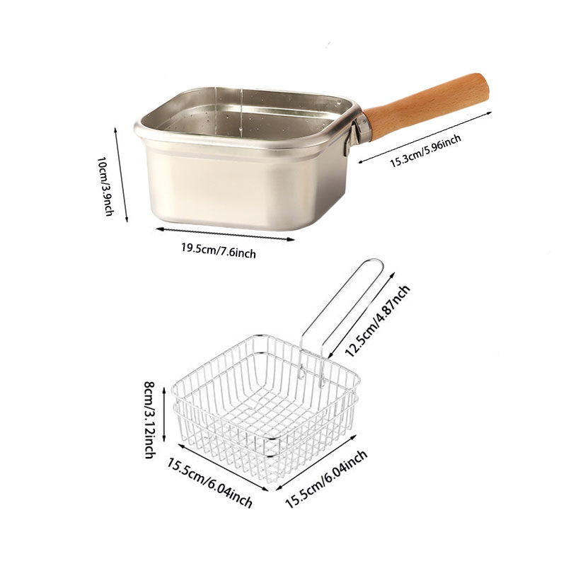 Multi-Function Stainless Steel Deep Fryer – Heat-Resistant, Quick Drainage, Durable