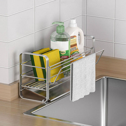 Stainless Steel Kitchen Rag Drain Rack – Rustproof, Durable & Easy to Clean