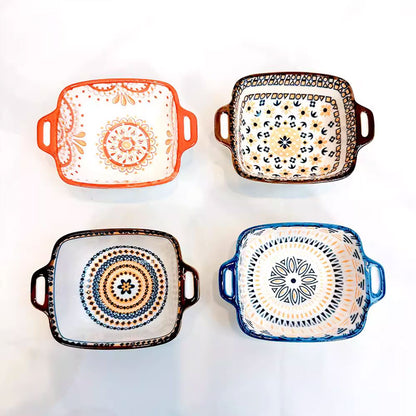 ArtNest Bohemian Double-Handled Sauce Bowl – Elegant & Easy Use