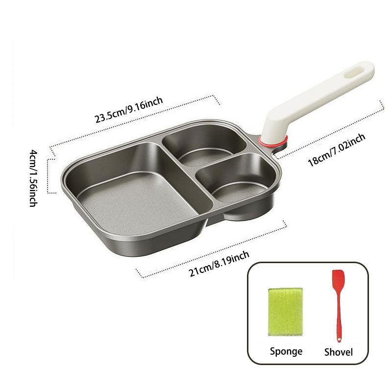 Titanium Alloy 3-in-1 Breakfast Pan – Non-Stick & Multi-Section Design