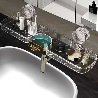 Acrylic Suction Faucet Organizer – Space-Saving & Efficient Drainage