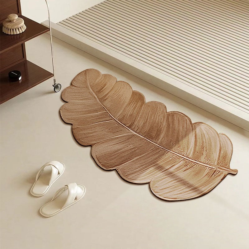 Leaf Diatomite Absorbent Floor Mat: Non-Slip & Easy to Clean