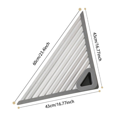 Kitchen Sink Triangle Drain Rack – Easy to Clean, With Filter Net & Food-Grade Safe