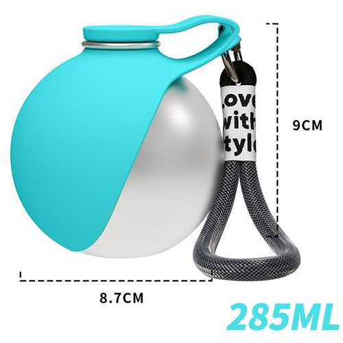 Hands-Free Portable Dog Water Dispenser with Carabiner & Reflow Feature