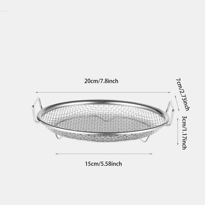 Stainless Steel Oil Strainer Tray – Dual-Handle Design for Easy Lifting