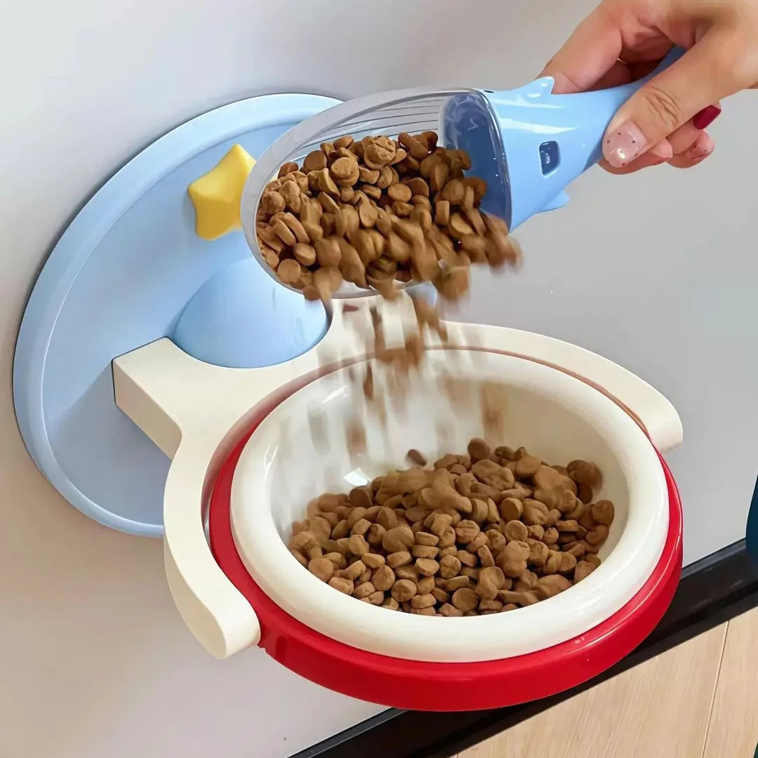 PawLift™ Wall-Mounted Pet Bowl for Cats & Small Dogs（🎁 Includes a Free No-Trace Adhesive Pad）