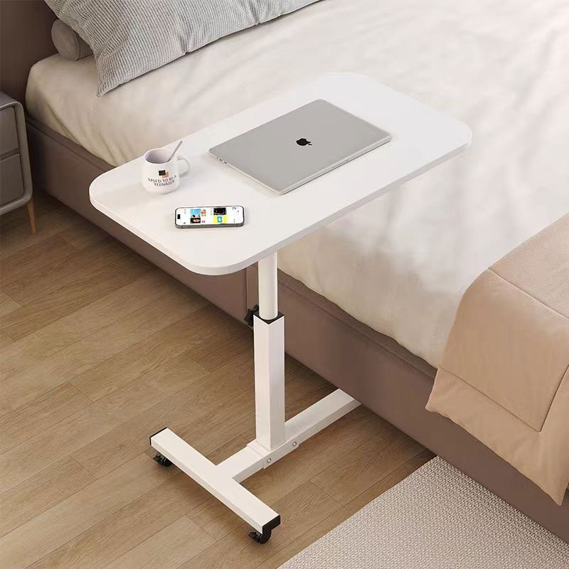 Mobile Adjustable Bedside Table – C-Shaped Design with Swivel Wheels