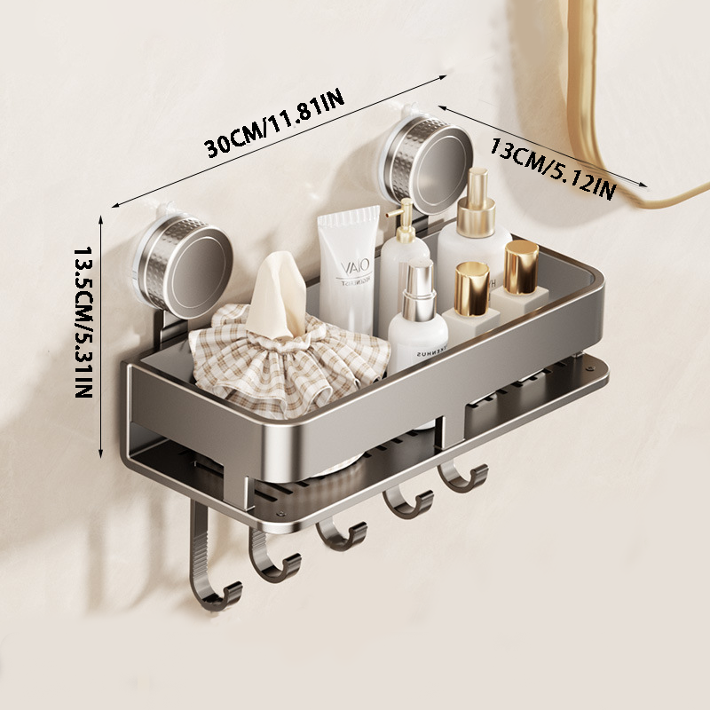 Suction Cup Bathroom Storage – Premium Material & Strong Load Capacity