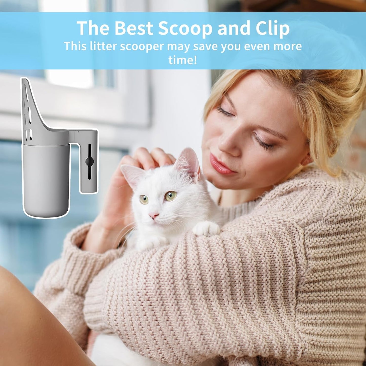 ScoopMate™ All-in-One Cat Litter Scoop with Detachable Waste Bin