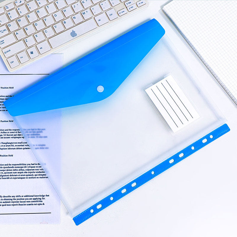 A4 Waterproof Plastic Document Folder: Binder-Compatible & Indexed