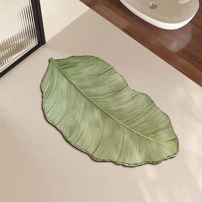 Leaf Diatomite Absorbent Floor Mat: Non-Slip & Easy to Clean