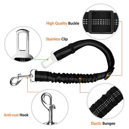 AegisPaws · Elastic Bungee Pet Car Safety Belt