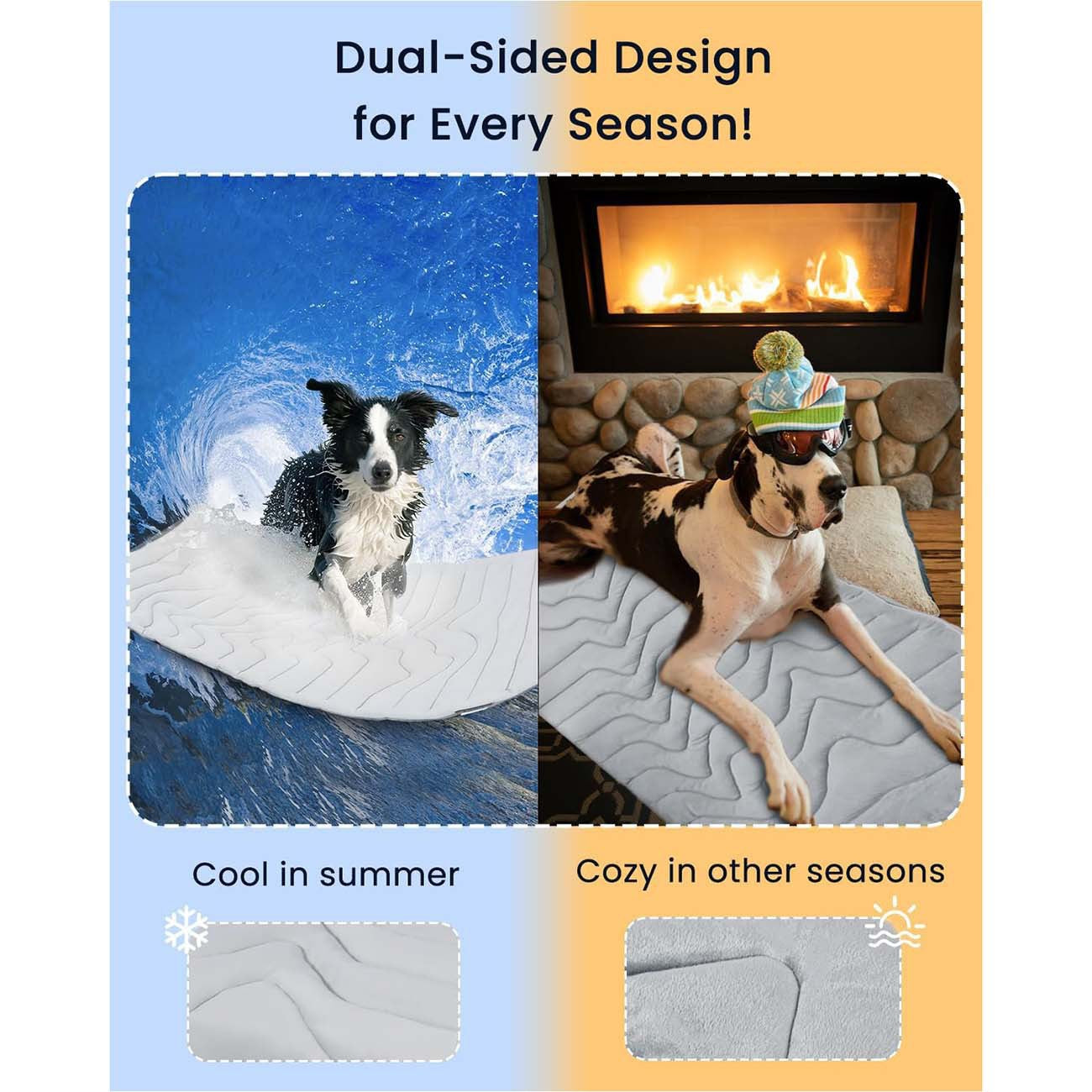 FrostChill™ Washable Pet Cooling Mat – Self-Cooling Comfort Pad for Dogs & Cats
