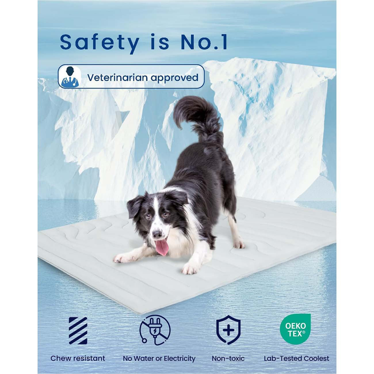 FrostChill™ Washable Pet Cooling Mat – Self-Cooling Comfort Pad for Dogs & Cats
