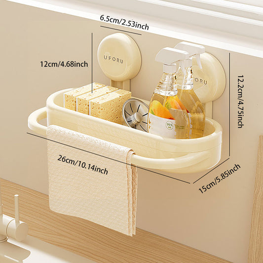 Kitchen Suction Storage Rack: No-Drill, Strong Load-Bearing & Easy to Clean