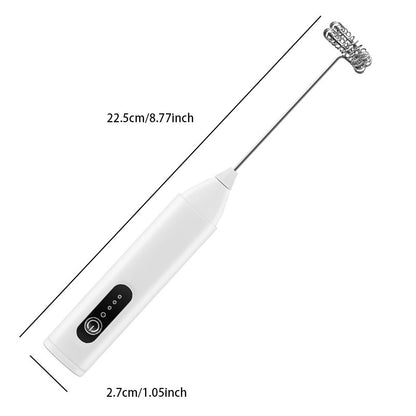 Mini Rechargeable Frother – For Coffee, Beats Eggs & Blends Jam