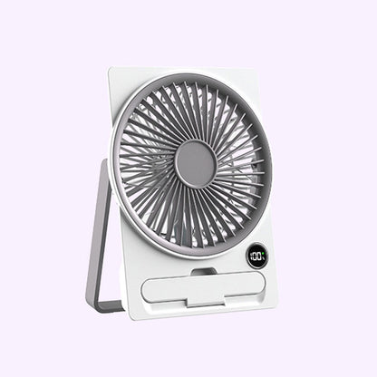 Ultra-Thin Card Fan – Quiet Operation, Dual Power Modes, Hangable & Standable