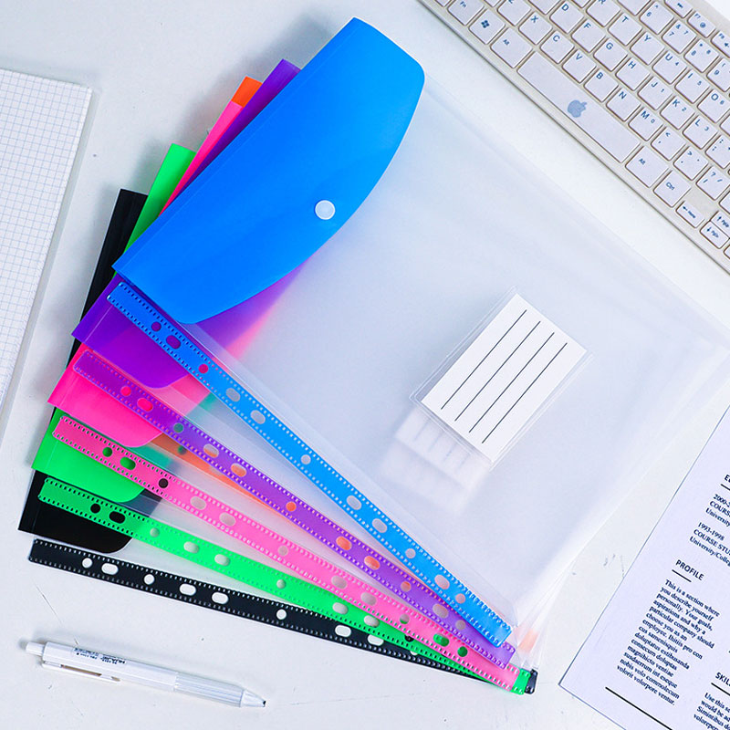 A4 Waterproof Plastic Document Folder: Binder-Compatible & Indexed