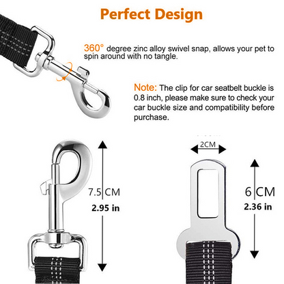AegisPaws · Elastic Bungee Pet Car Safety Belt