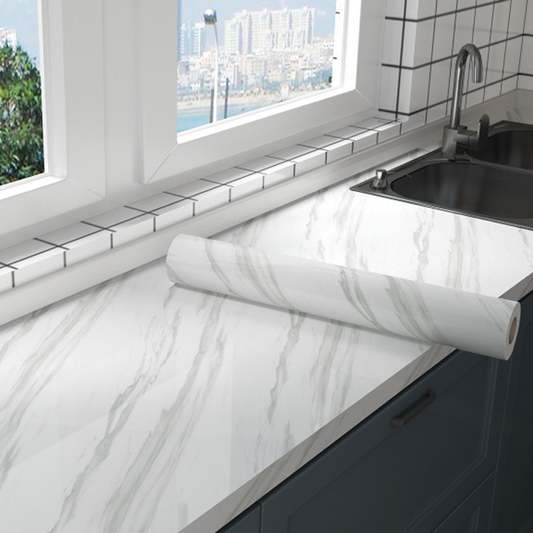 Oil-Resistant Marble Kitchen Stickers – Simple Installation, Long-Lasting