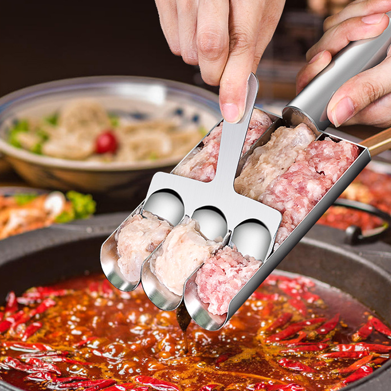 Stainless Steel Meatball Maker Tool: Quick & Uniform Shaping