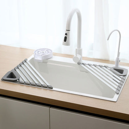 Kitchen Sink Triangle Drain Rack – Easy to Clean, With Filter Net & Food-Grade Safe