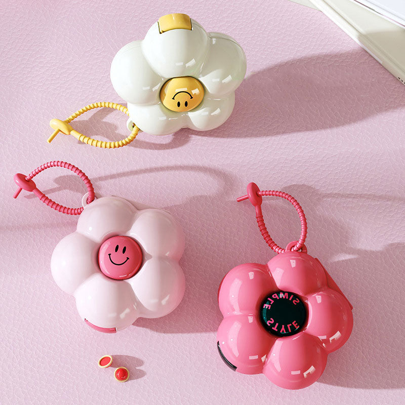 Dopamine Floral Portable Pill Organizer – Travel-Friendly Design