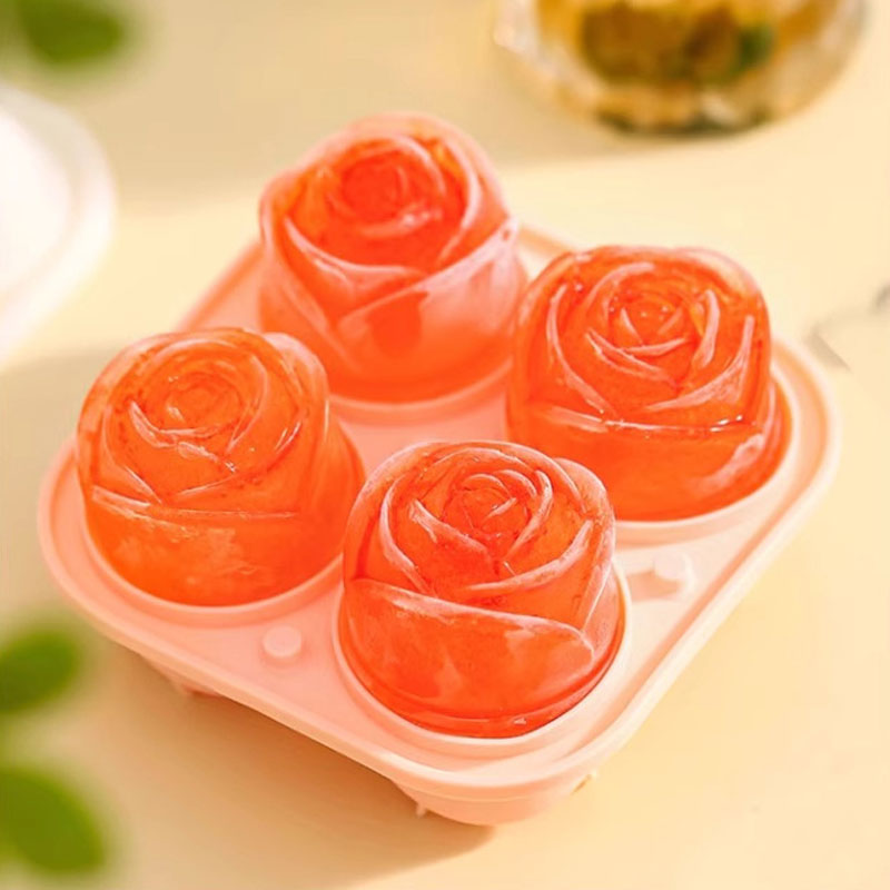 Silicone Rose-Shaped Ice Ball Mold – Reusable & Effortless Release