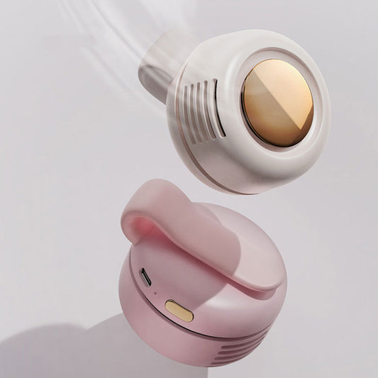 Clip-On Silicone Mini Fan - 360° Adjustable, USB Rechargeable & Long-Lasting