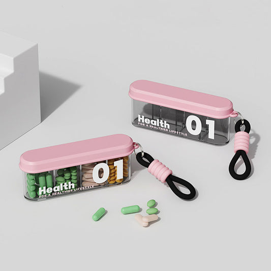 Portable Strip-Shaped Pill Box – Snap-Lock Design