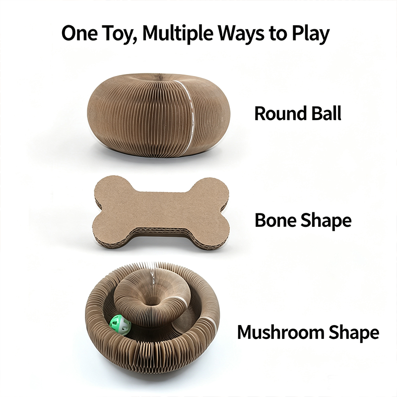 MagicOrgan™ Deformable Magnetic Cat Scratching Board with Toy Ball