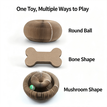 MagicOrgan™ Deformable Magnetic Cat Scratching Board with Toy Ball