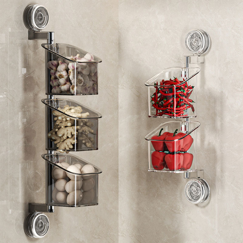 Wall-Mounted 3-in-1 Suction Storage Box – 180° Rotation