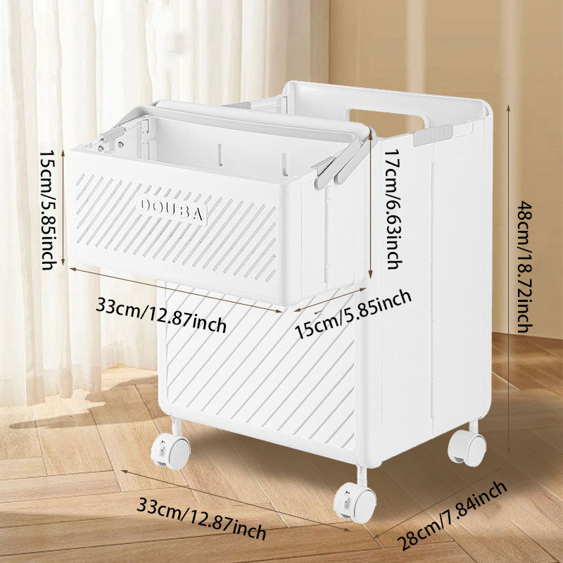 Large Capacity Collapsible Laundry Basket: Breathable Design & Built-In Wheels