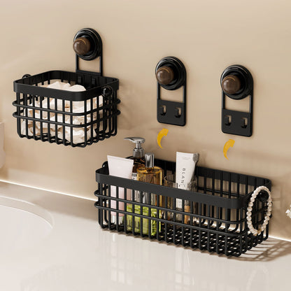Iron Suction Storage Basket – Strong Hold & Drainage Design
