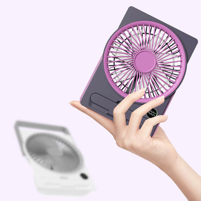 Ultra-Thin Card Fan – Quiet Operation, Dual Power Modes, Hangable & Standable