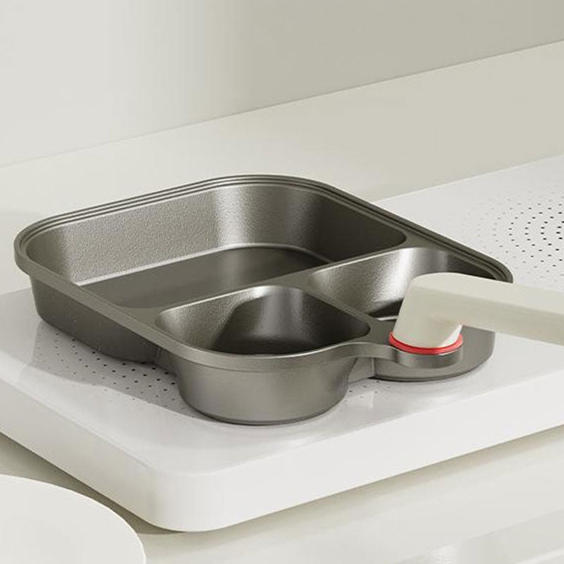 Titanium Alloy 3-in-1 Breakfast Pan – Non-Stick & Multi-Section Design