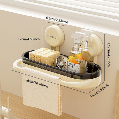 Kitchen Suction Storage Rack: No-Drill, Strong Load-Bearing & Easy to Clean