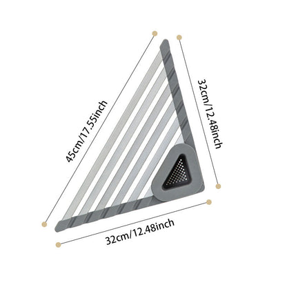 Kitchen Sink Triangle Drain Rack – Easy to Clean, With Filter Net & Food-Grade Safe