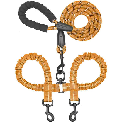 RoverPace · Dual-Dog Shock Absorbing Bungee Leash