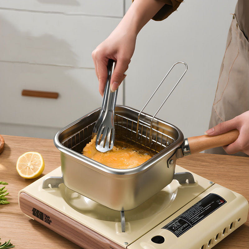 Multi-Function Stainless Steel Deep Fryer – Heat-Resistant, Quick Drainage, Durable
